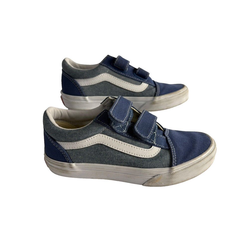 VANS OLD SKOOL V SHOE Blue/Light Blue KIDS SIZE 2.5 New W/O Box‎